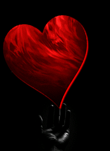 Gif animé coeur fumée rouge